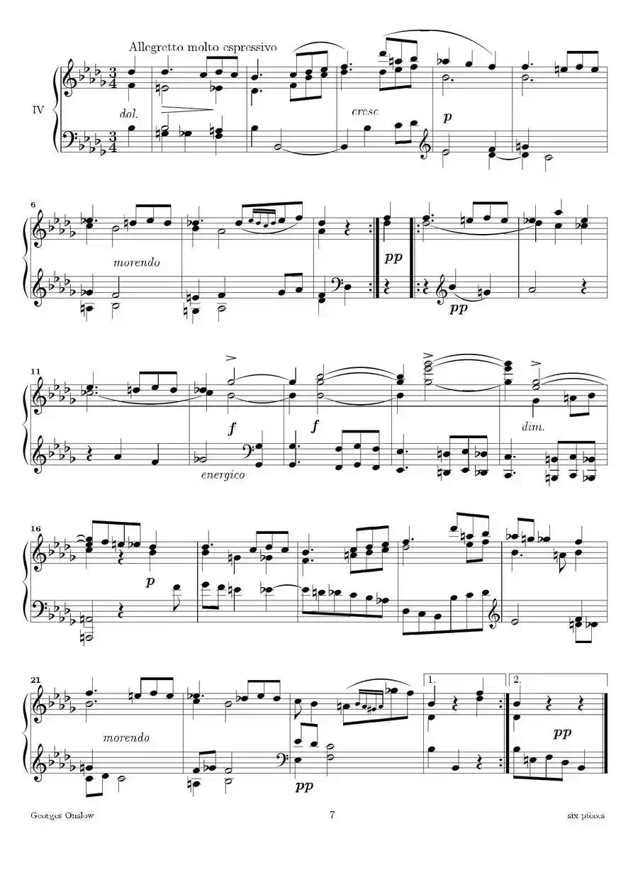 Six Pieces（6首钢琴小品·Ⅳ）