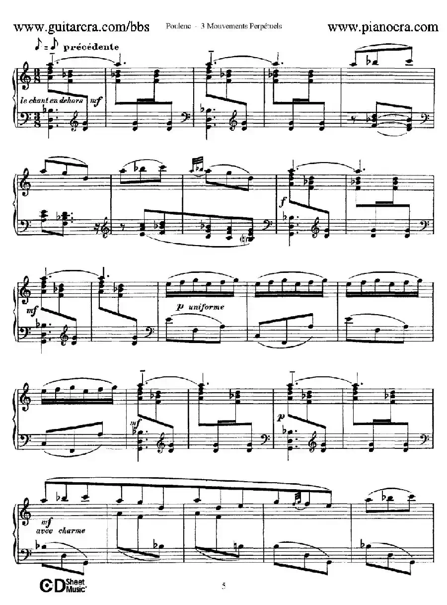 Trois Mouvements Perpetuel（3首无穷动·3）