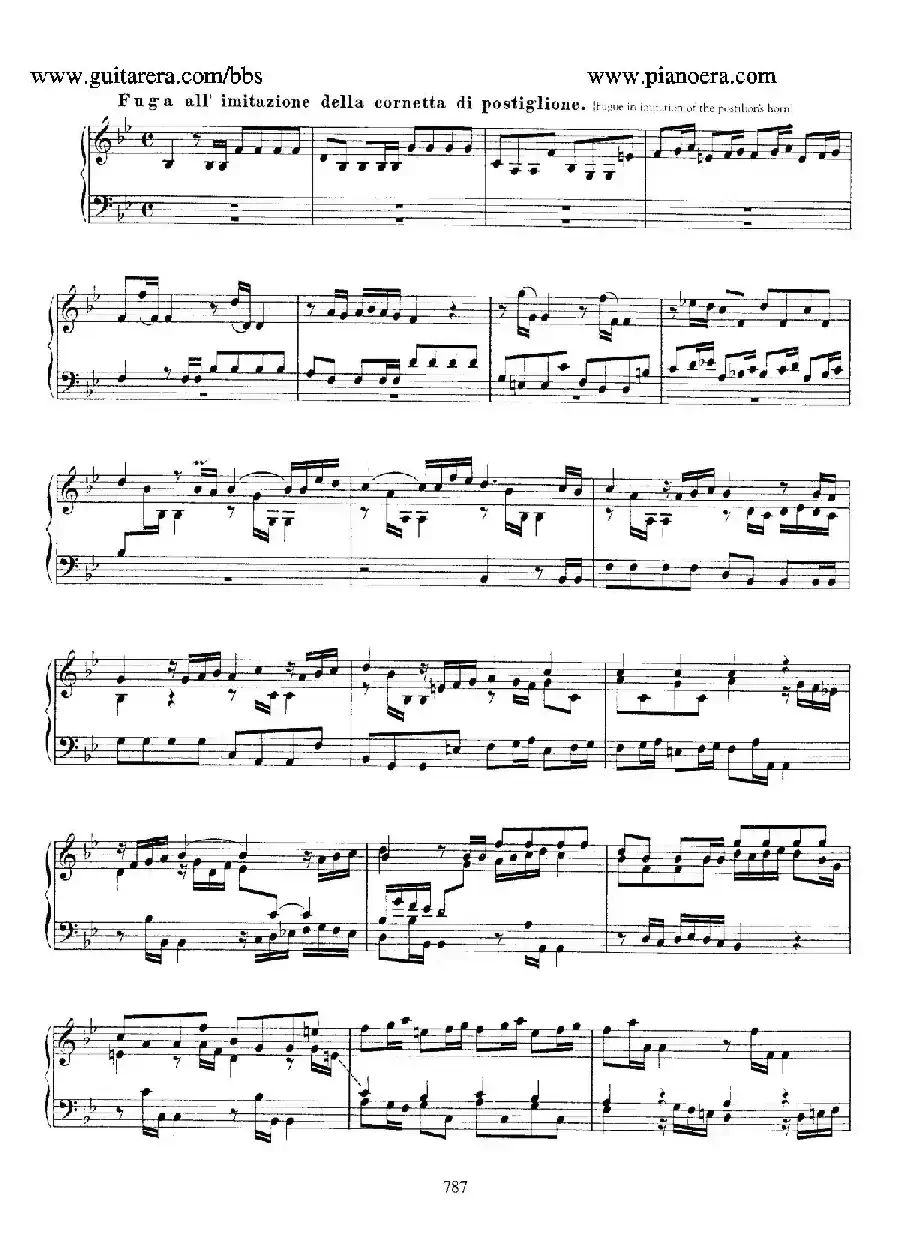 Capriccio in B-flat Major BWV 992（降B大调随想曲）
