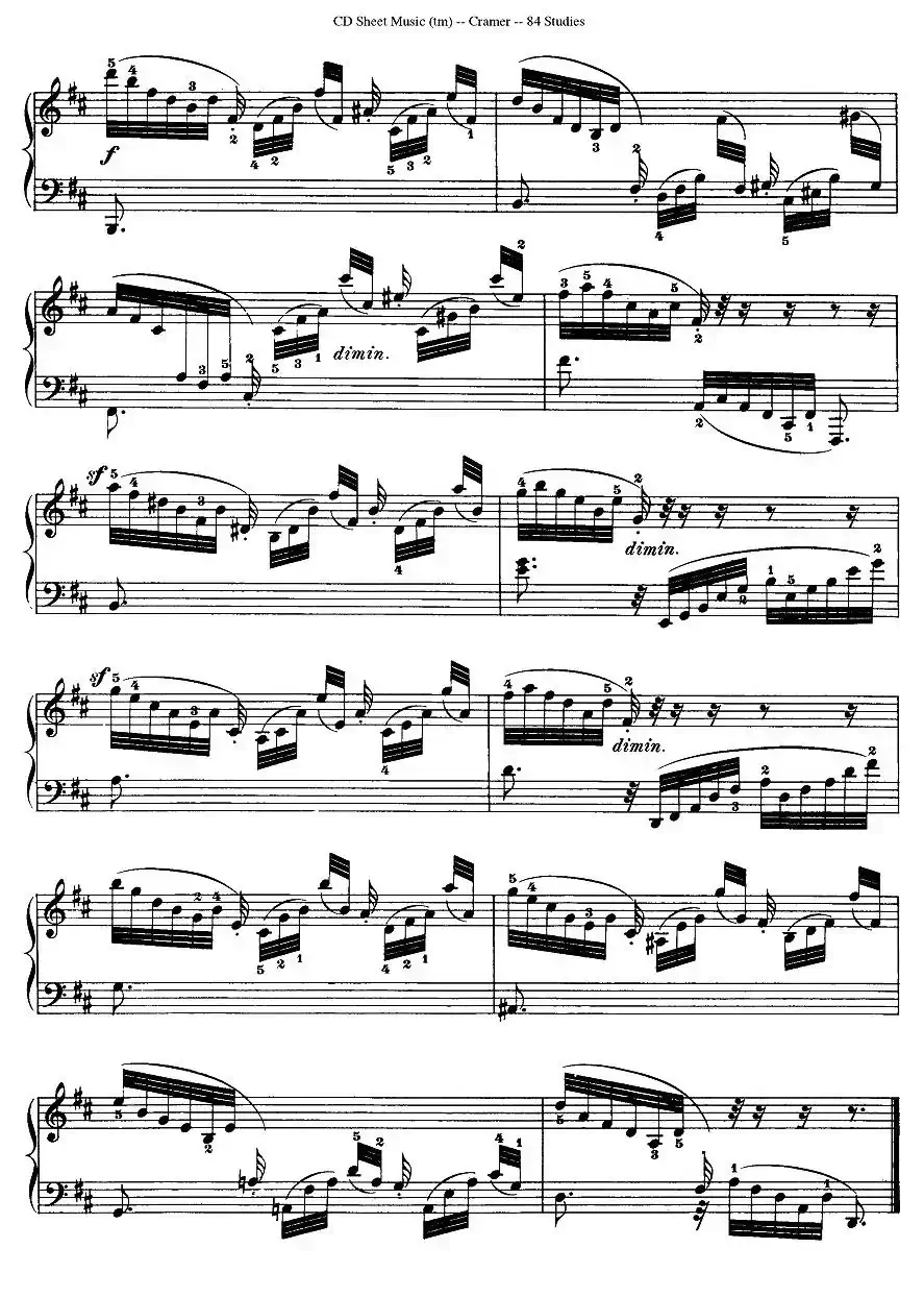 Cramer - 84 exercices（31—35）（克拉莫84首钢琴练习曲）