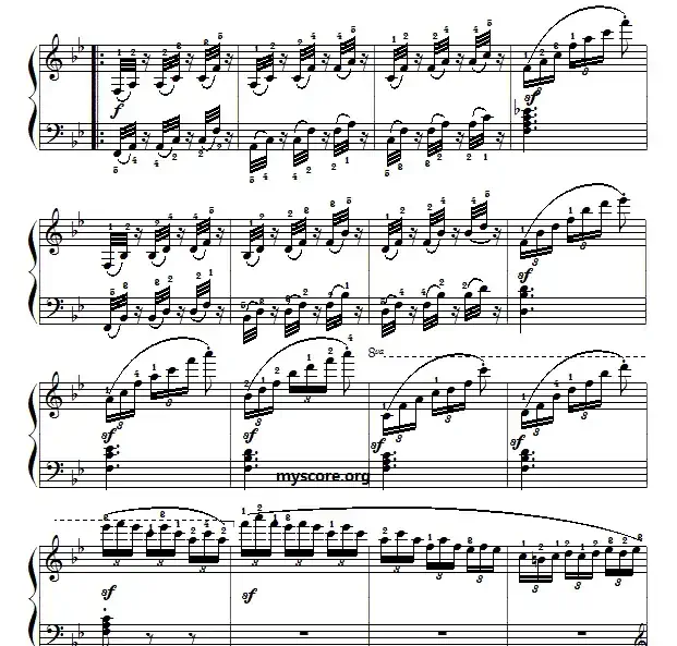 车尔尼（Czerny）849第19首曲谱及练习指导