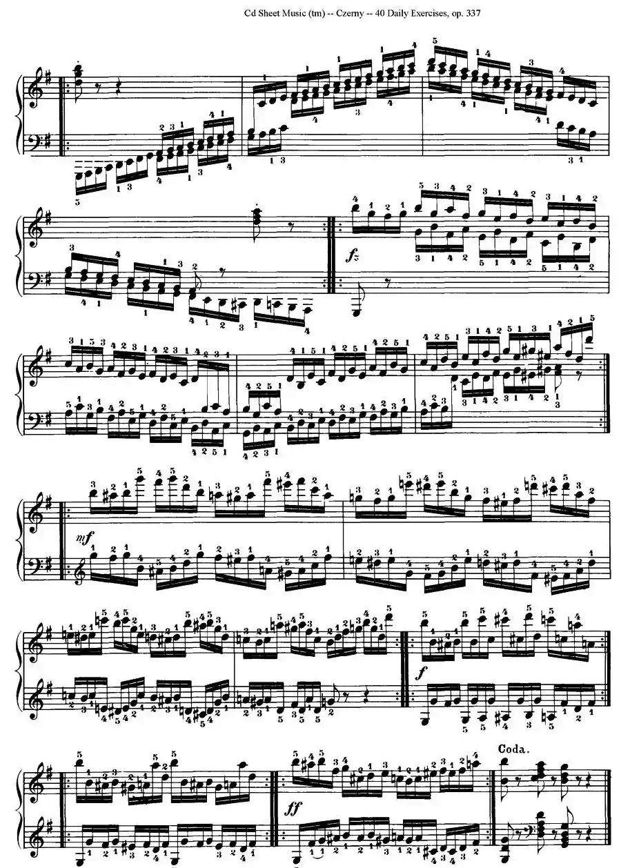 Czerny - 40 Daily Exerci Op.337（11—15）（40首日常训练曲）