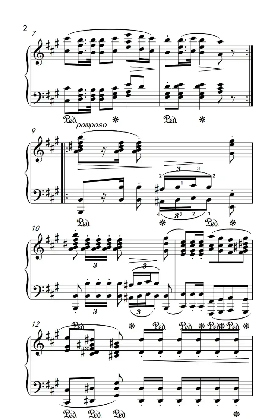 bA大调波兰舞曲