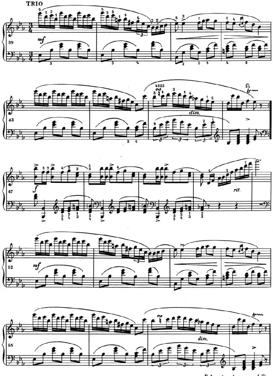 肖邦 波兰舞曲 Op.posth.P.1 No.2 降A大调