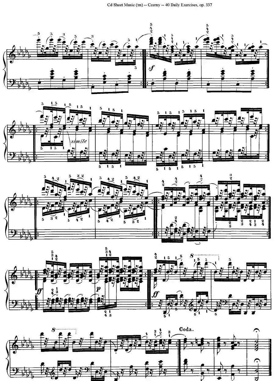 Czerny - 40 Daily Exerci Op.337（25—30）（40首日常训练曲）