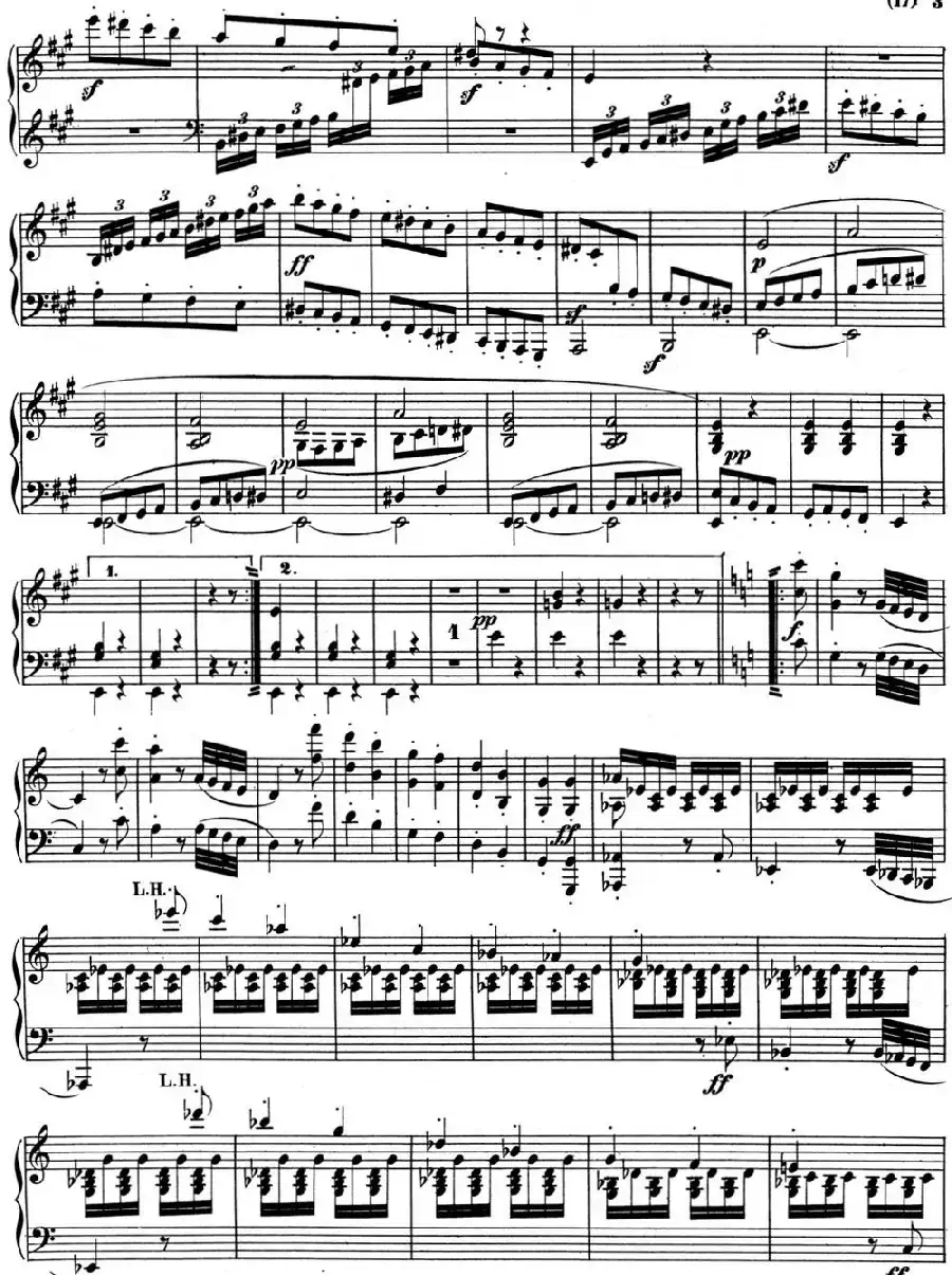 贝多芬钢琴奏鸣曲02 A大调 Op.2 No.2 A major