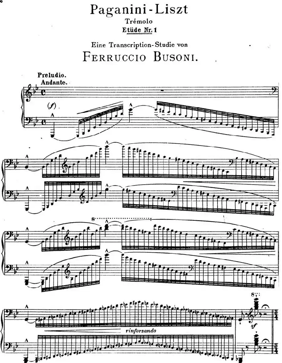 6首帕格尼尼大练习曲（Tremolo Etude Nr.1）