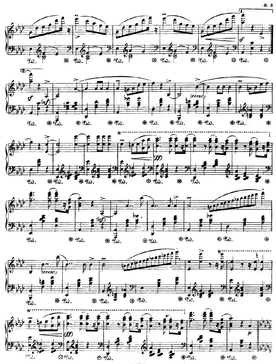 Valse brillante Op34 No1（降A大调华丽圆舞曲Op.34-1 ）