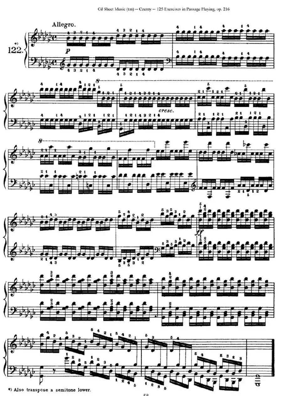 125 Exercises in Passage Playing Op.261（车尔尼125首钢琴短乐句练习曲（112——125））