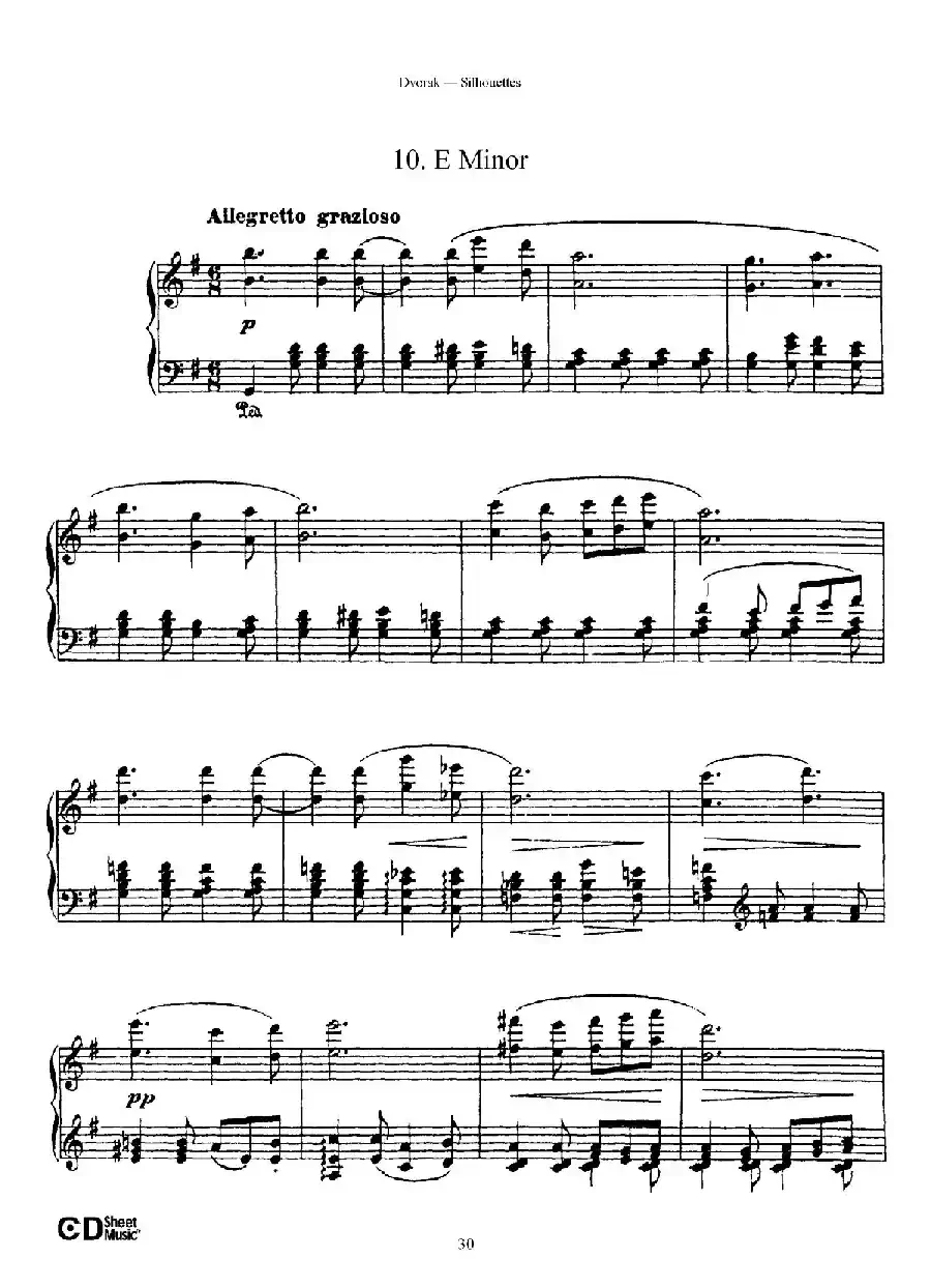 12 Silhouettes Op.8（12首剪影·10）