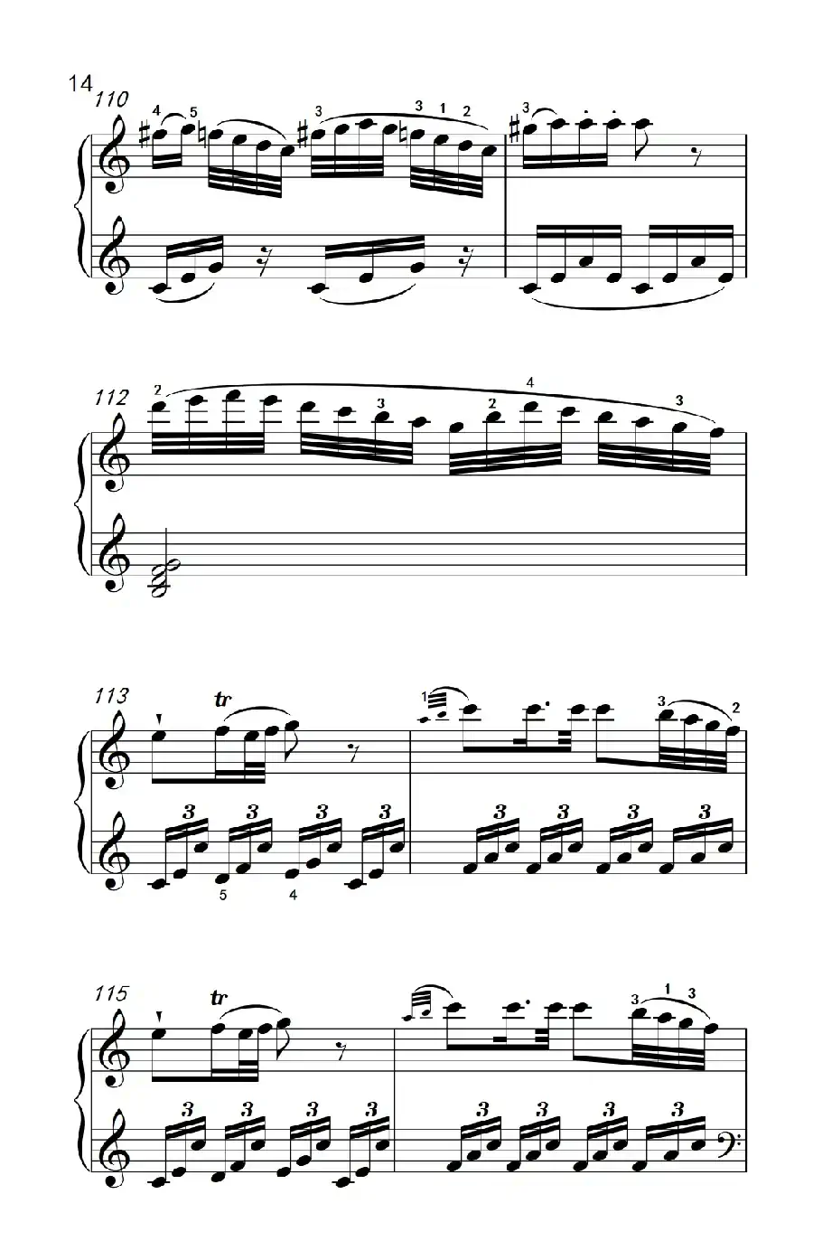 第八级1.C大调奏鸣曲 第一乐章 K.330（中央音乐学院 钢琴（业余）考级教程 7-9级）