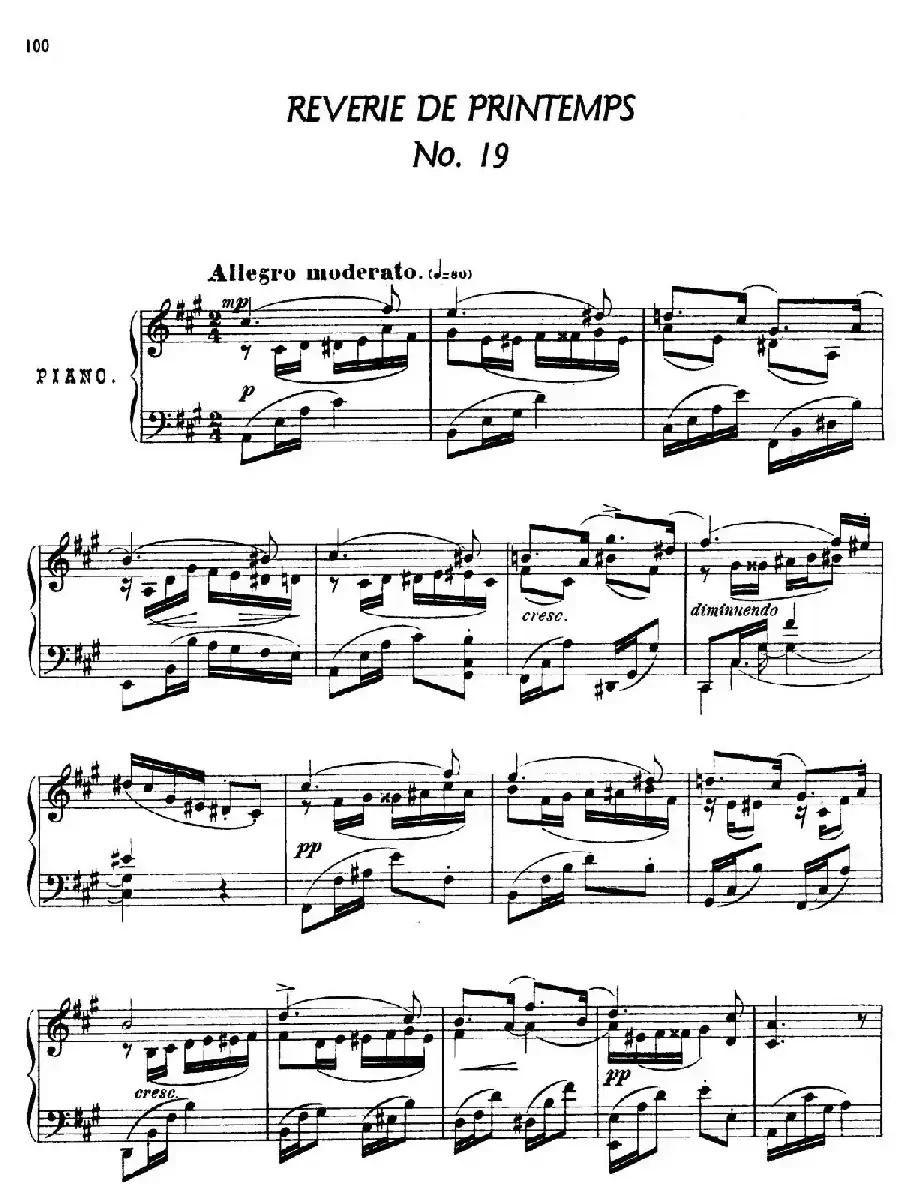 24 Characteristic Pieces Op.36（24首性格小品·19）