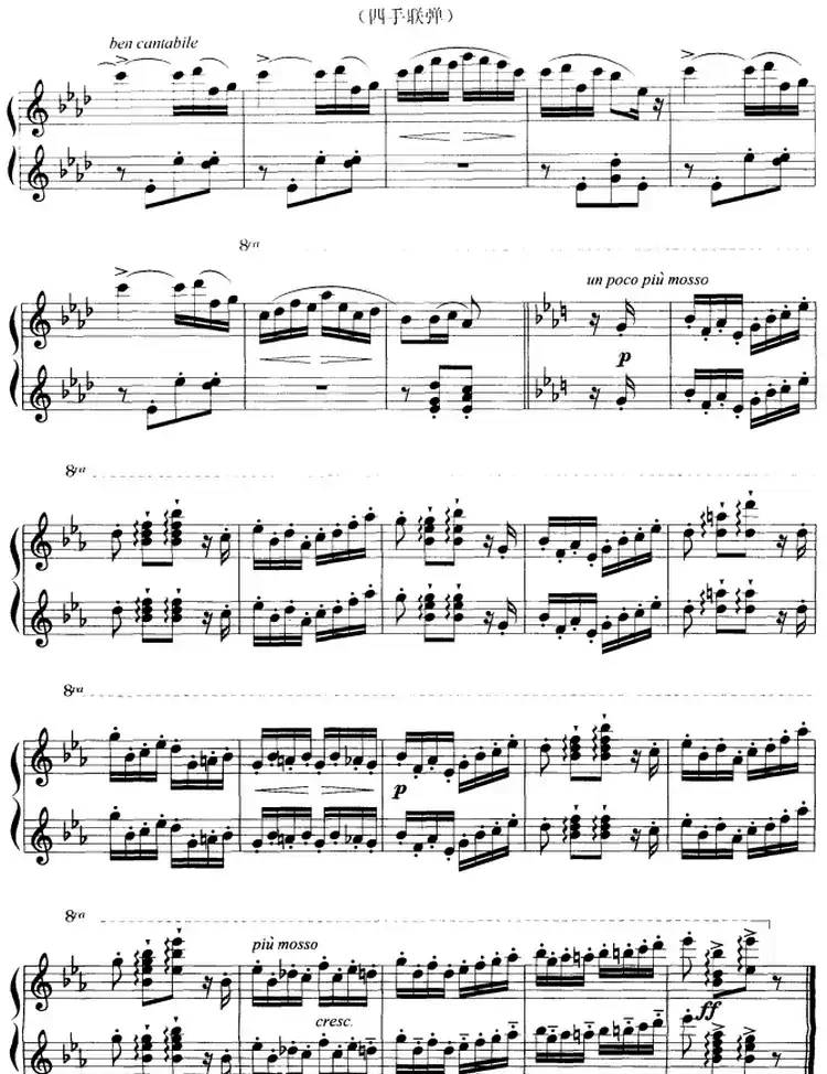 拨弦舞曲(选自舞剧《希尔维亚》、四手联弹)