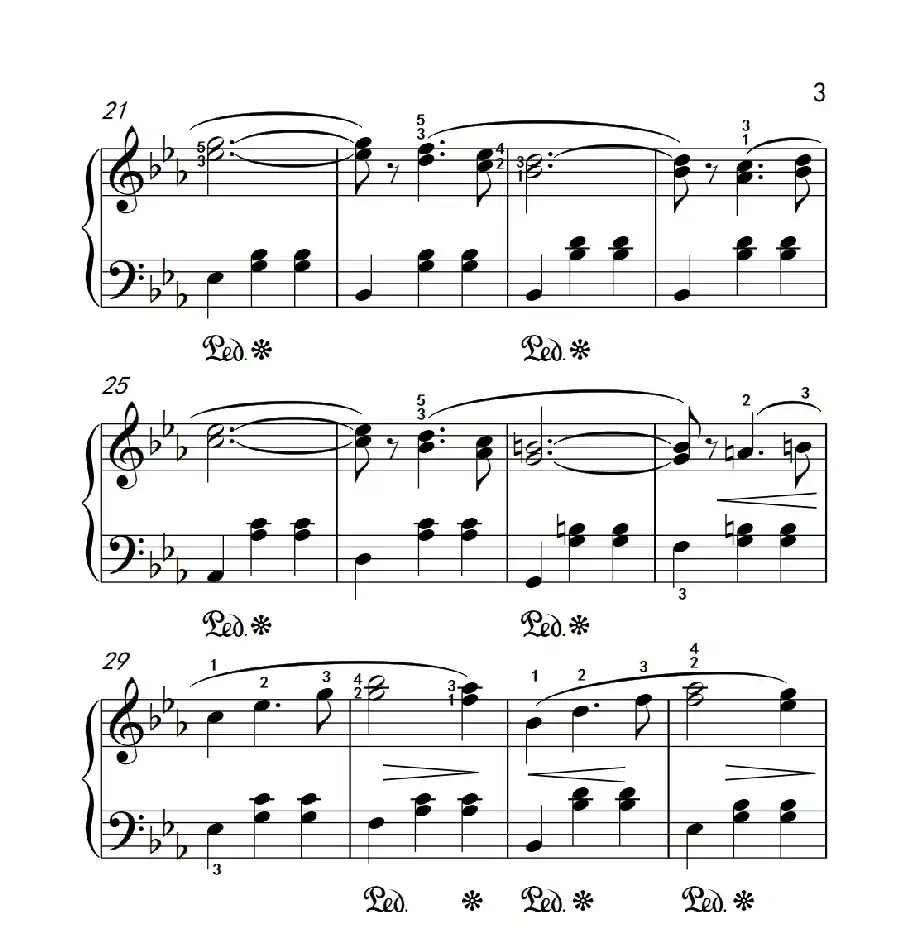 第三级 3.多情圆舞曲(中央音乐学院 钢琴(业余)考级教程 1-3级)