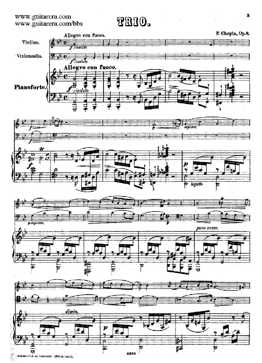 Piano Trio in g Minor Op.8（g小调钢琴三重奏）