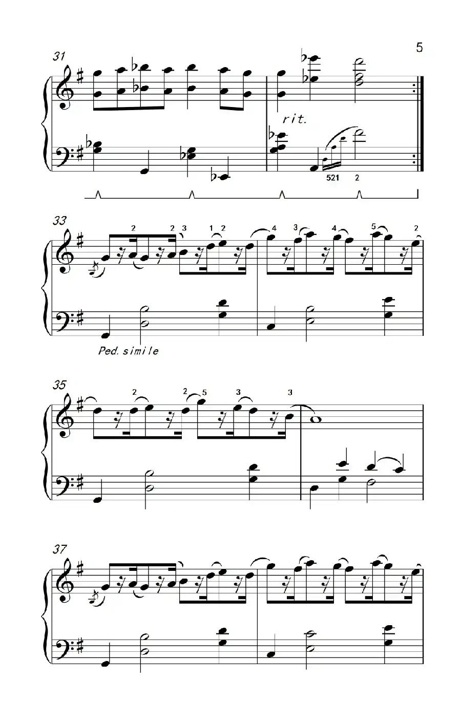 幽默曲（约翰·汤普森 成人钢琴教程 第三册）