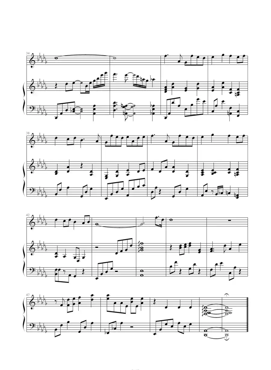 天堂（钢琴伴奏谱）