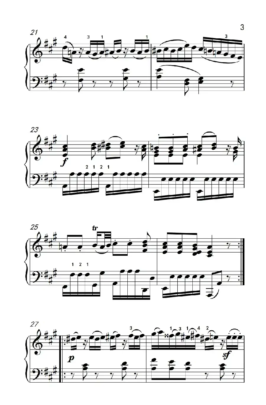 A大调钢琴奏鸣曲 优雅的行板