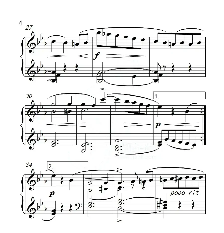 第五级B组 音乐小品(中国音乐学院钢琴考级作品1~6级)