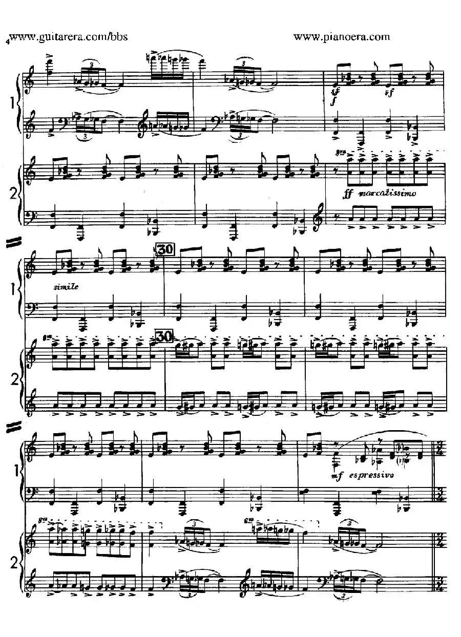 Sabre Dance（马刀舞曲）（双钢琴版）