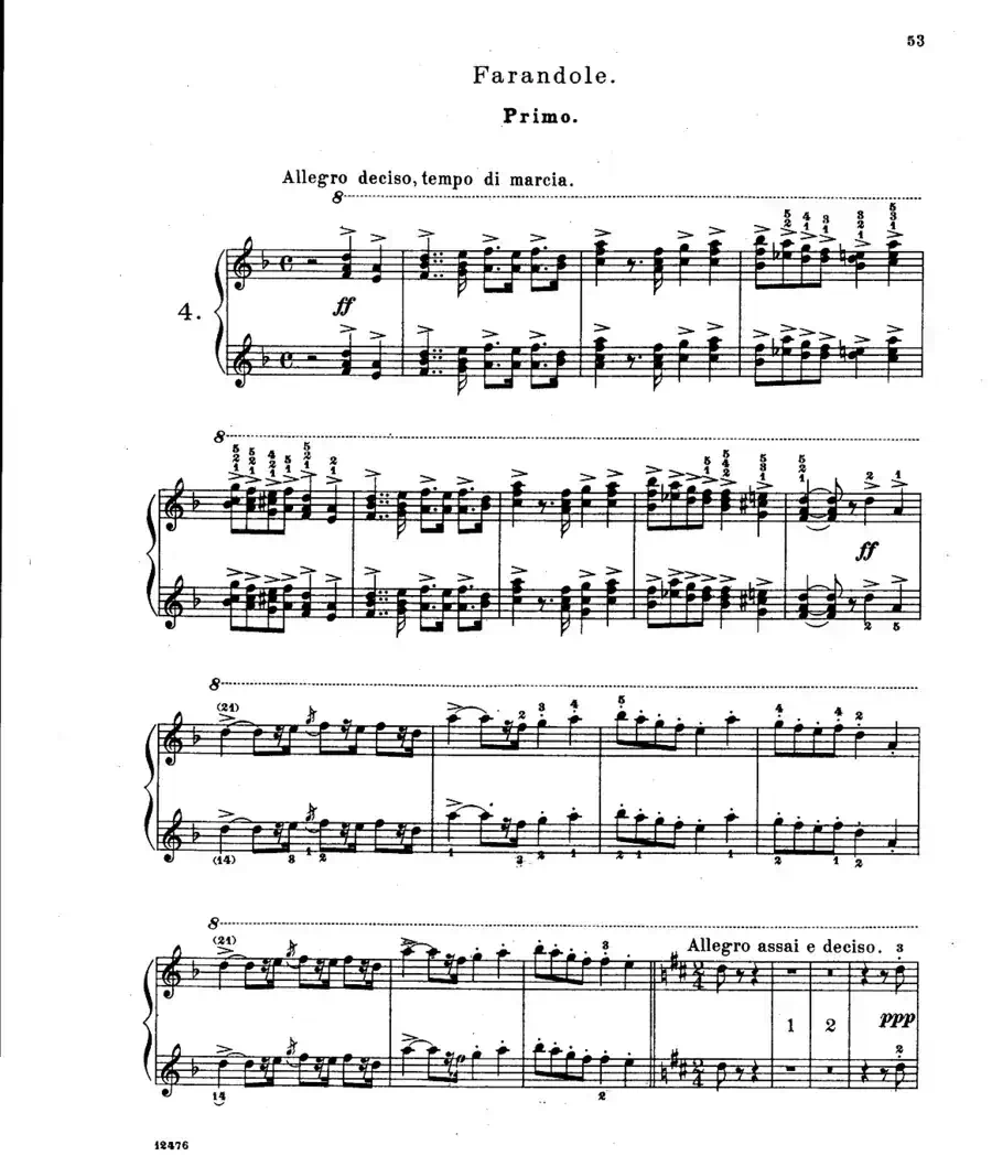 L'Arlesienne Suite No·2（阿莱城姑娘·第二组曲·四手联弹）