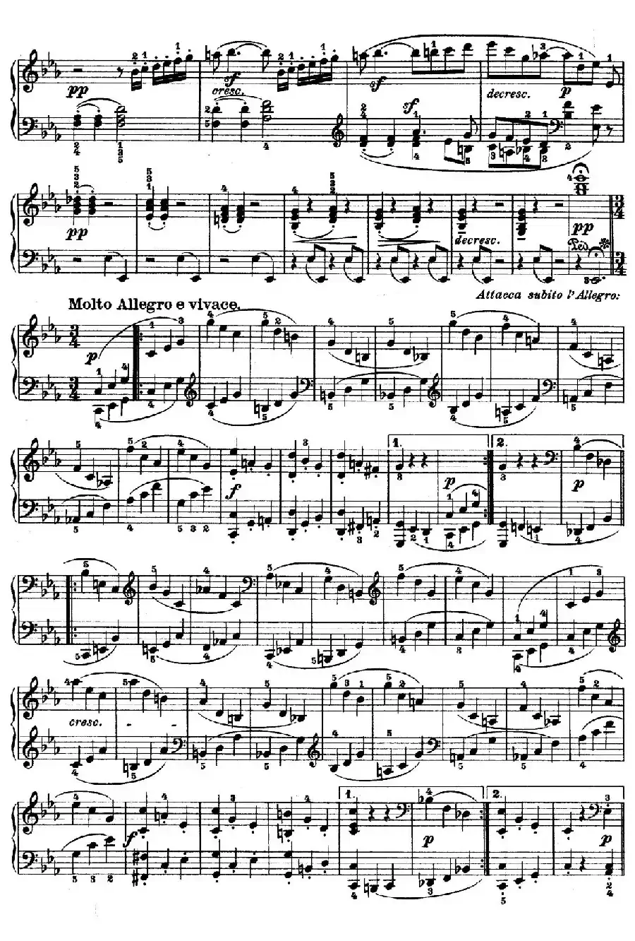 Piano Sonata in Es-dur Op. 27-1（降E大调第十三钢琴奏鸣曲）