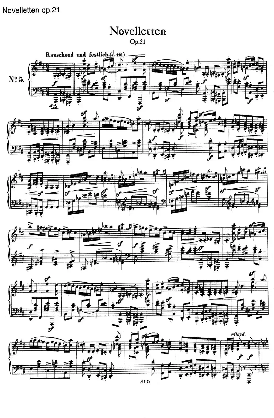 Novelletten Op.21（5）