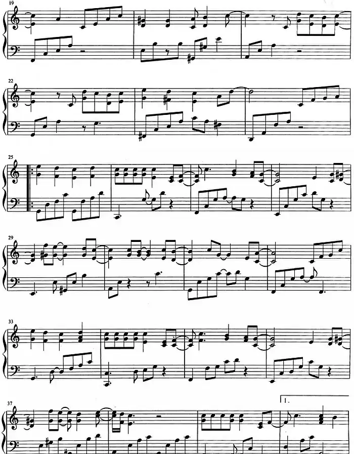 流行歌曲改编的钢琴曲：追