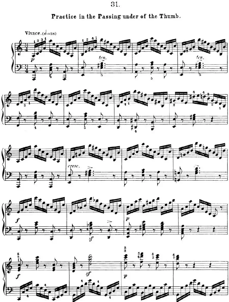 50首车尔尼Op.740钢琴手指灵巧技术练习曲(NO.31)