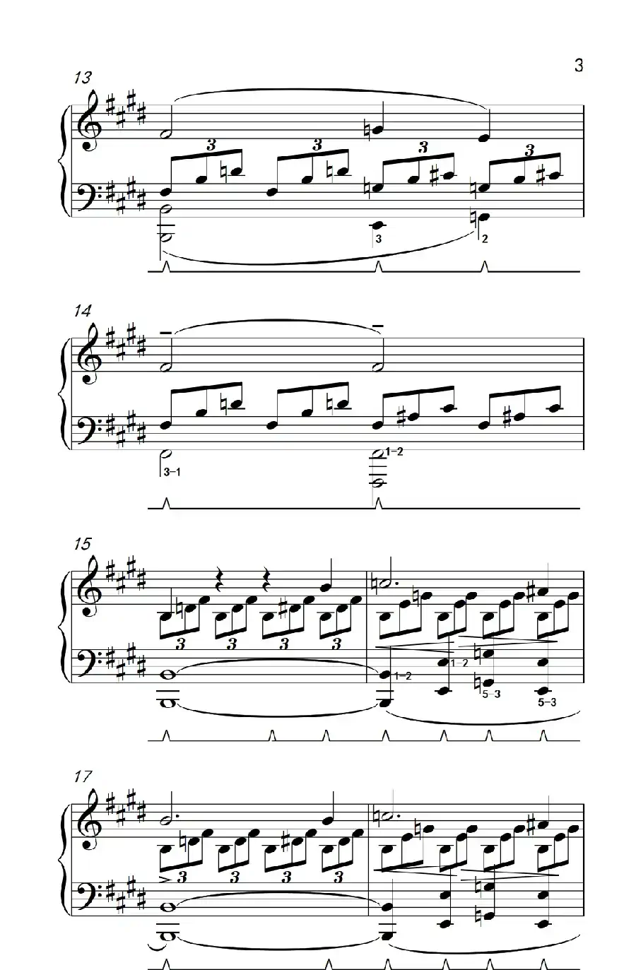 第十四号钢琴奏鸣曲（月光） 持续的慢板