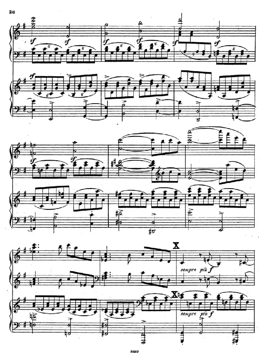 Symphony No.4 in e Minor Op.98（e小调第四交响曲·双钢琴）