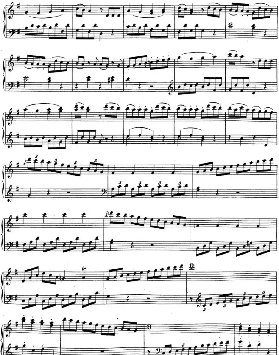 贝多芬钢琴奏鸣曲20 G大调 Op.49 No.2 G major