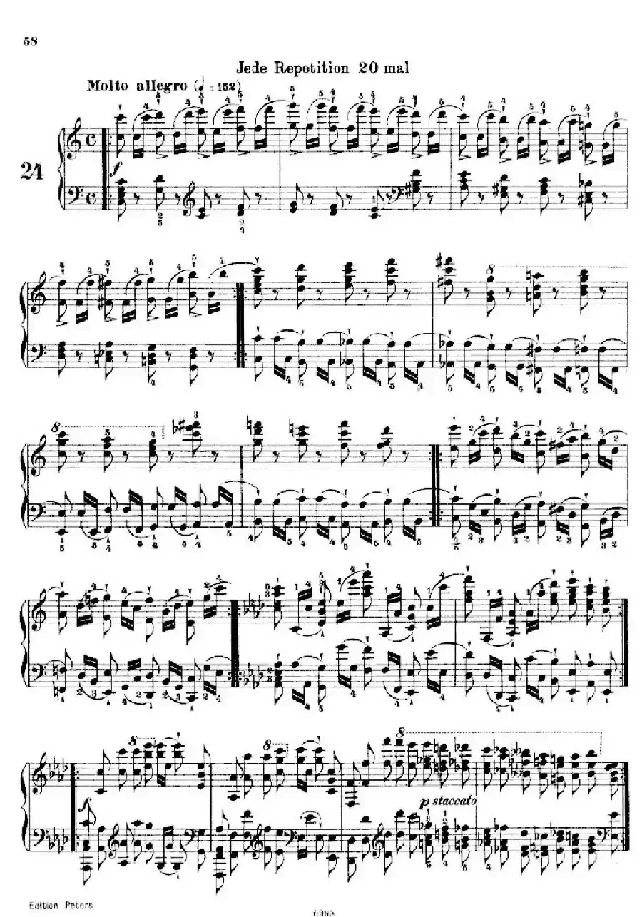 School of the Virtuoso Op.365（60首钢琴高级练习曲·24）