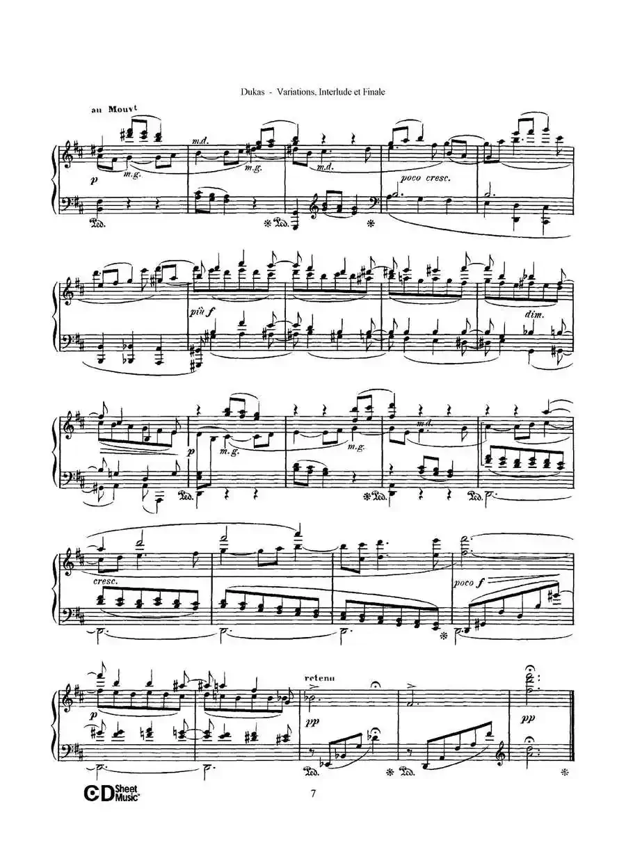 Variations, Interlude & Finale on theme de Rameau（拉摩主题变奏曲、间奏曲和终曲·第一部分）