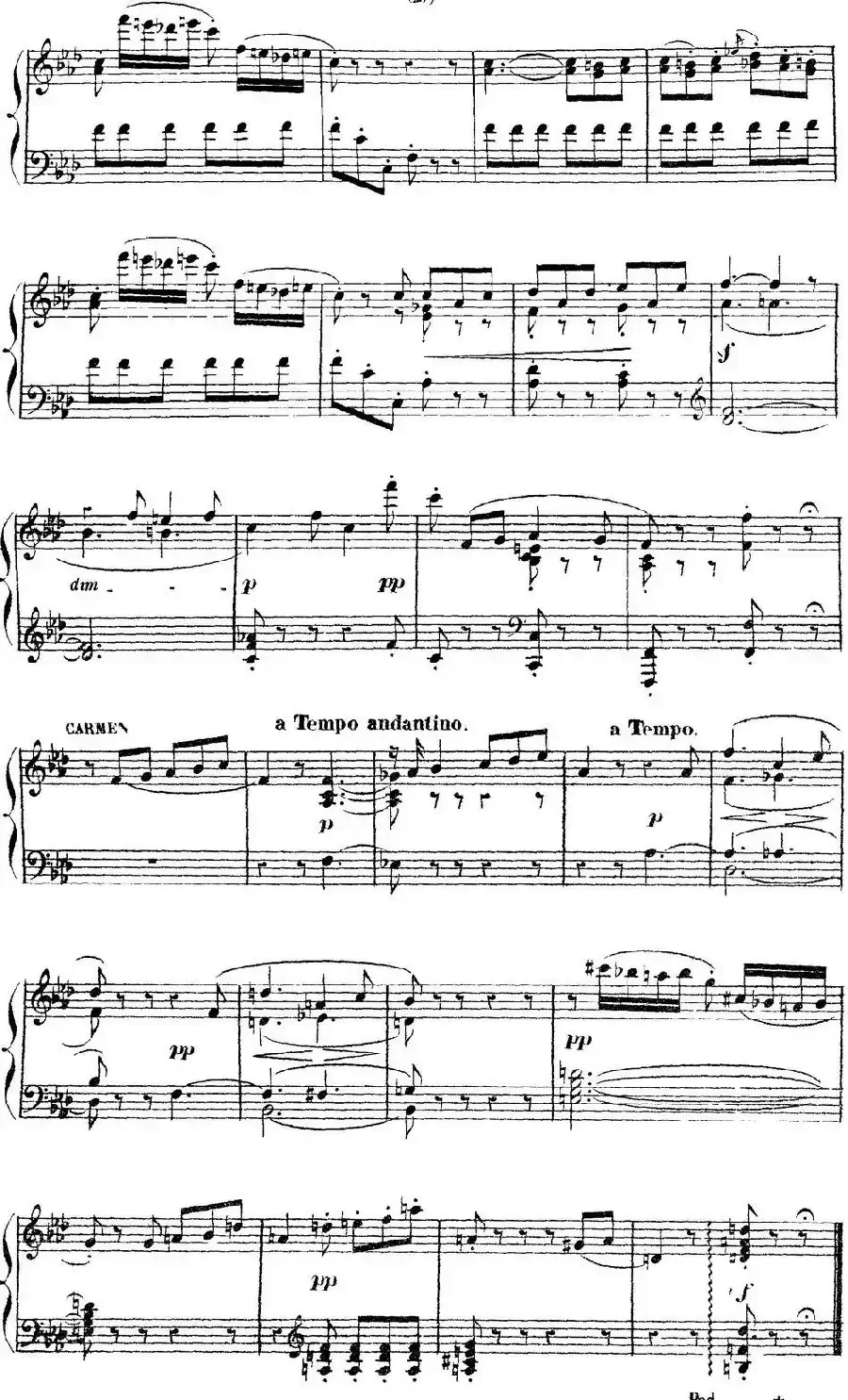 Carmen for Solo Piano（卡门全剧钢琴独奏版）（No.4）