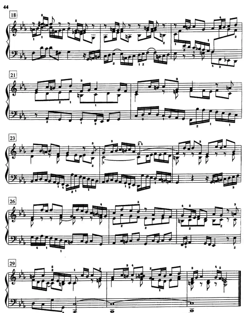 前奏曲与赋格（《平均律》1.No.2）