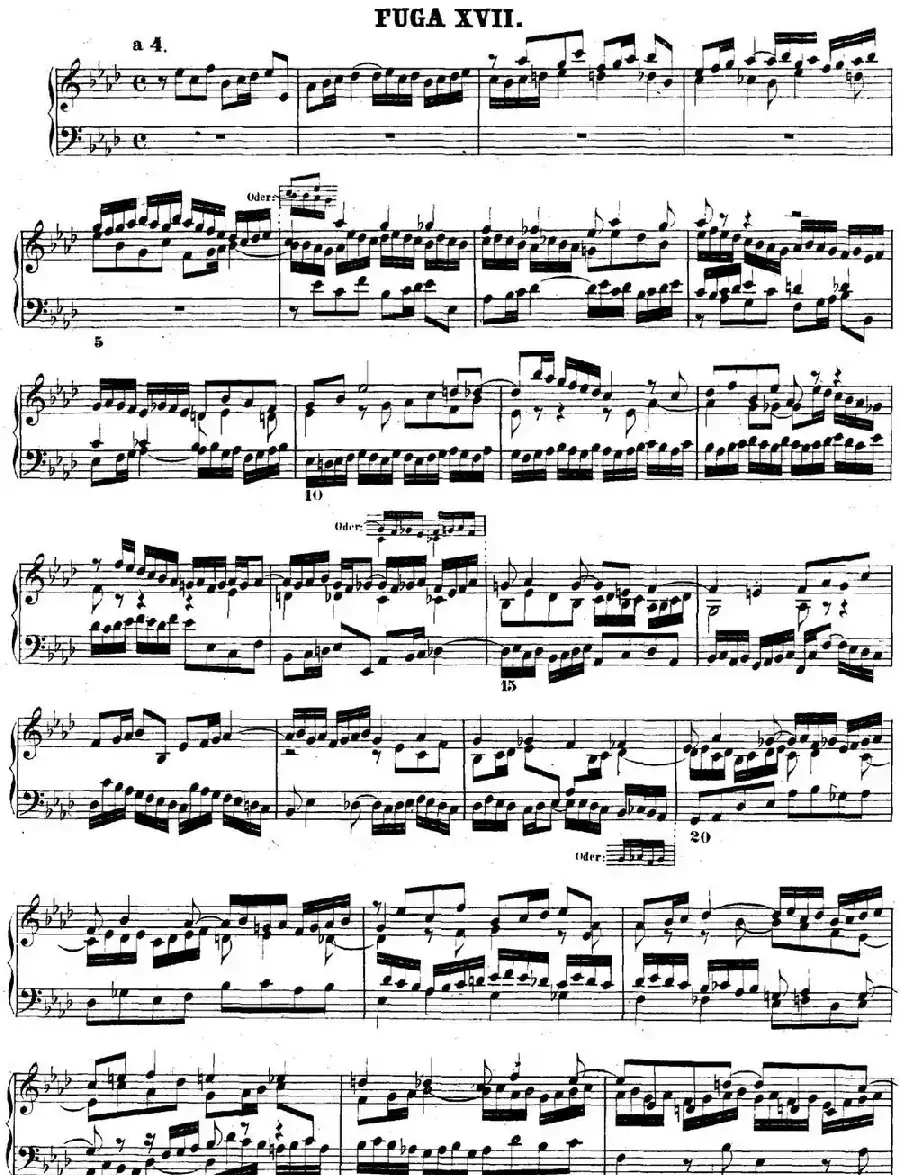 巴赫《平均律钢琴曲集·第二卷》之赋格曲(NO.17)