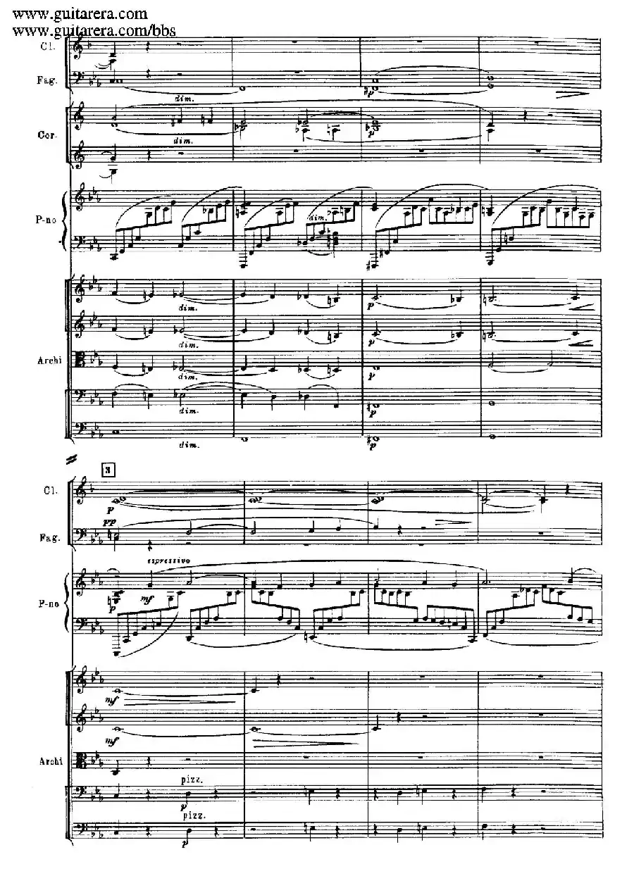 c小调第二钢琴协奏曲 Op.18（第一乐章总谱·P1——9）