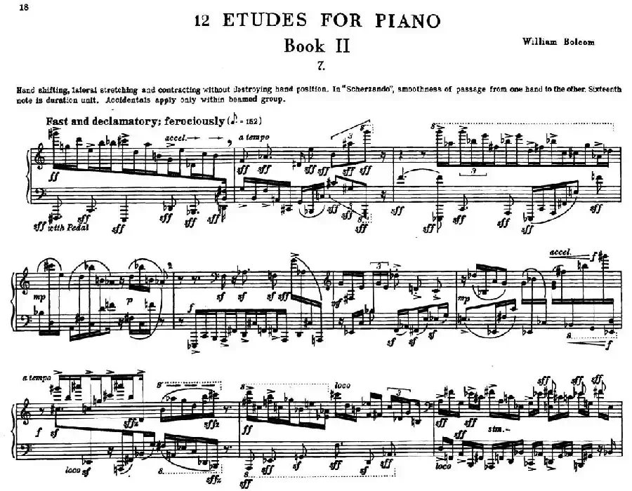 12 Etudes for Piano（博尔科姆12首钢琴练习曲·7）