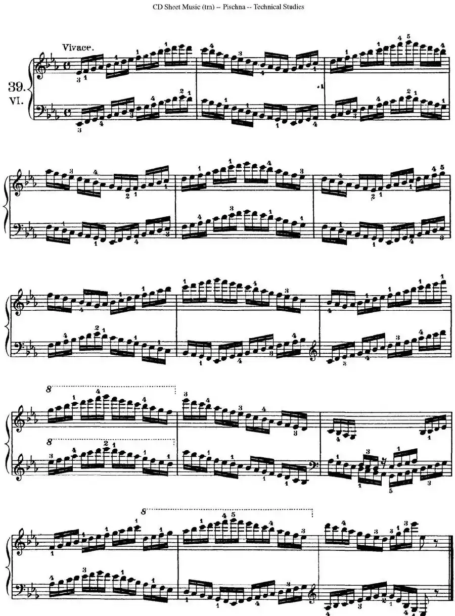 Technical Studies 60 Progressive Exercises （60首钢琴循序渐进练习曲 P61——70）