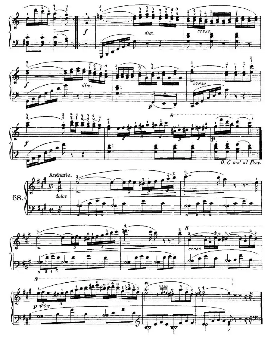 One Hundred and Ten Easy and Progressive Exercises Op.453（车尔尼110首简易练习曲 52——60）