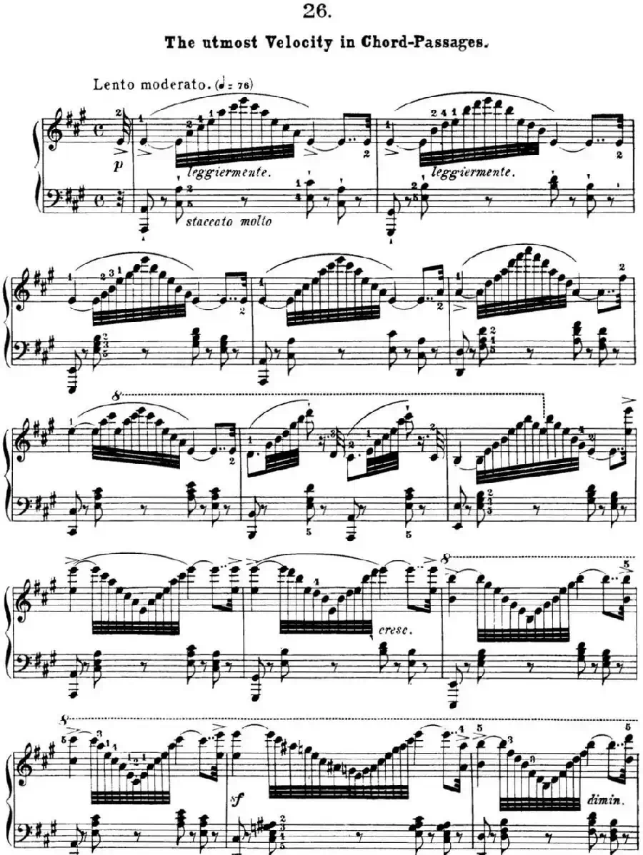 50首车尔尼Op.740钢琴手指灵巧技术练习曲（NO.26）