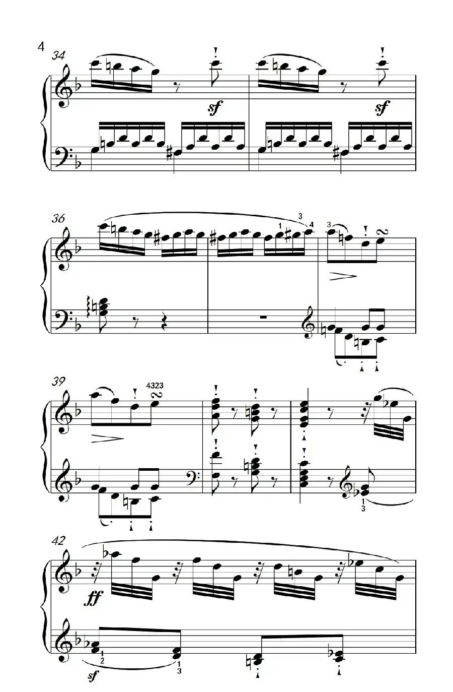 奏鸣曲 Opus 10 Nr.2 第一乐章（贝多芬奏鸣曲集 2）