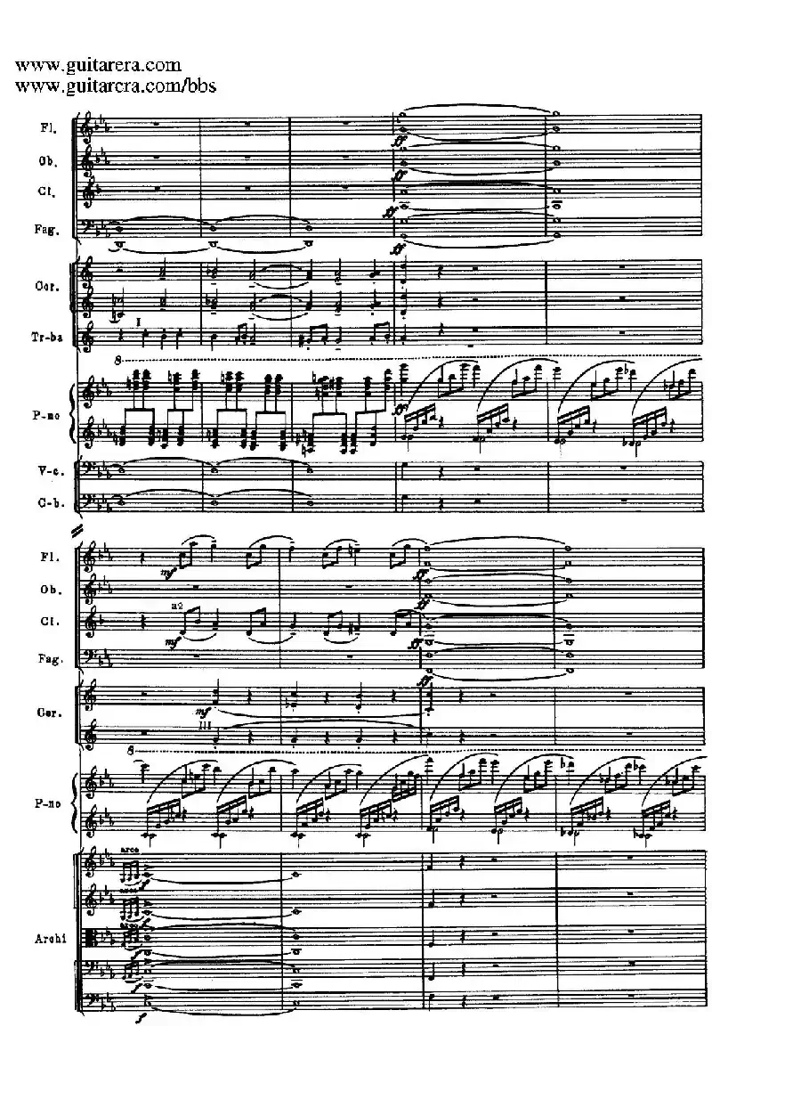 c小调第二钢琴协奏曲 Op.18（第三乐章总谱P13——24）