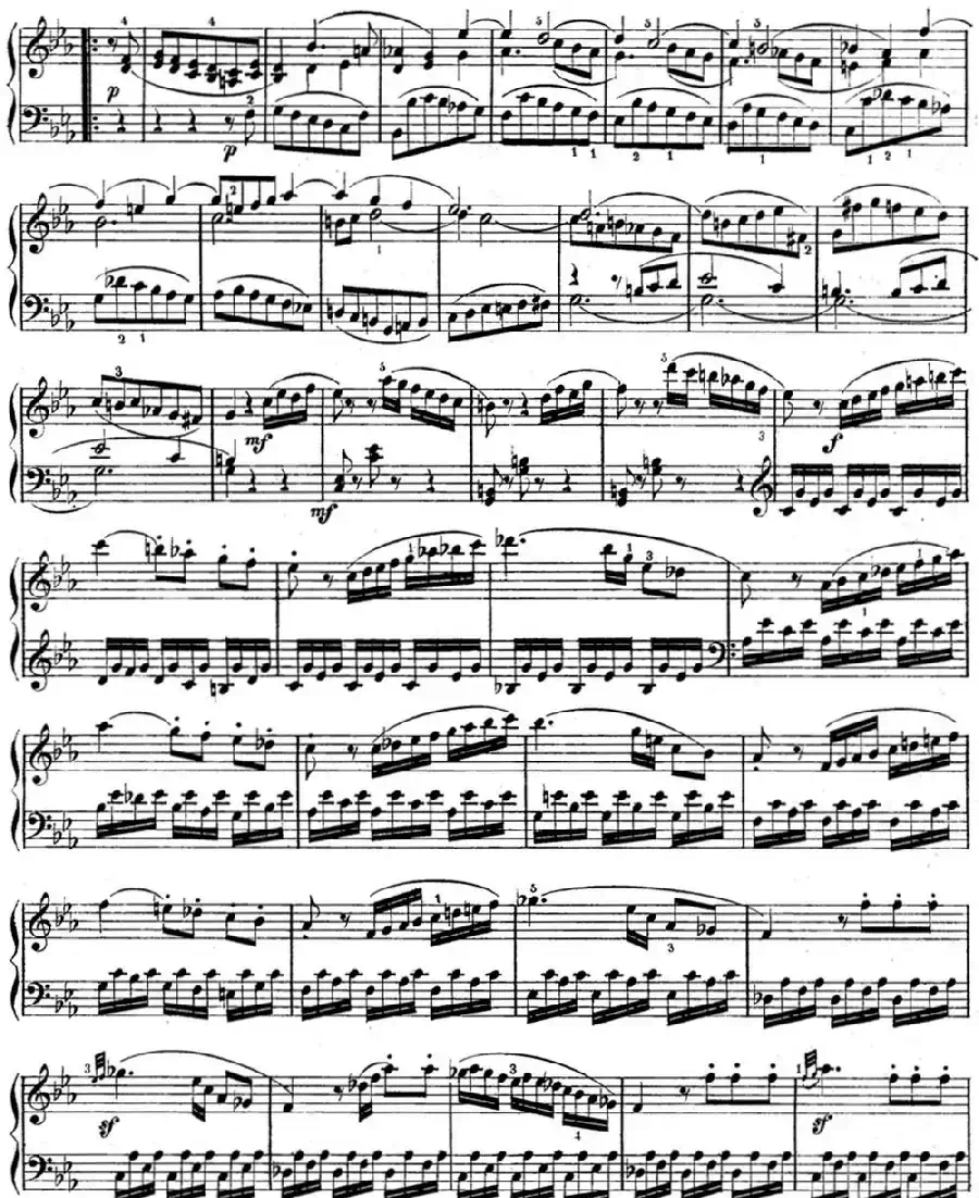 海顿 钢琴奏鸣曲 Hob XVI 49 in E-flat major