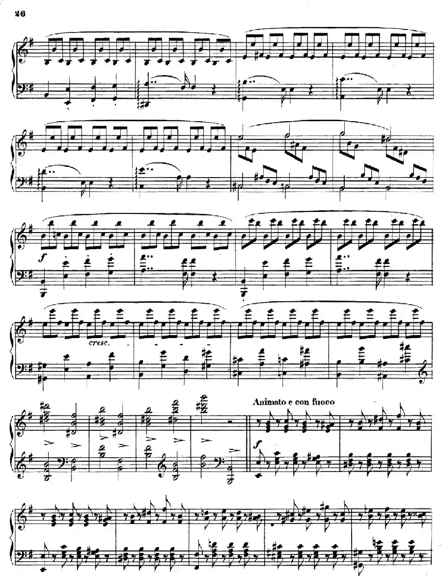 Piano Sonata in e Minor Op.28（e小调钢琴奏鸣曲）