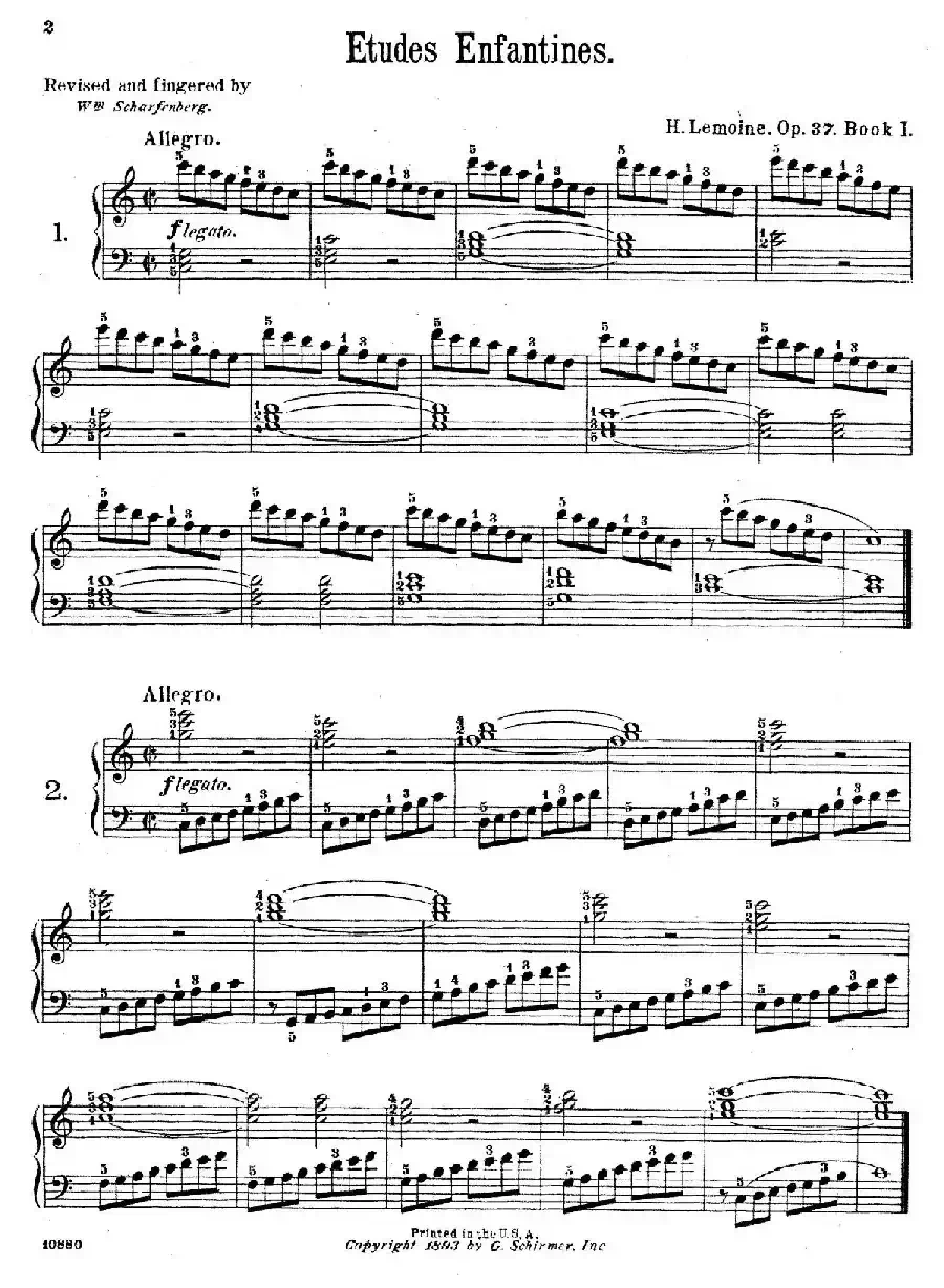 Etudes Enfantines Op.37（儿童钢琴练习曲 第1——6首）