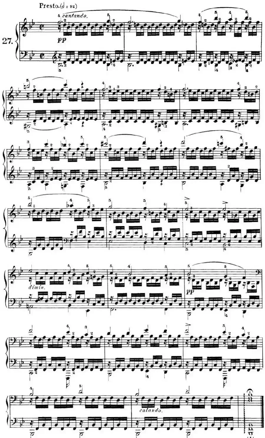 40首车尔尼Op.299钢琴快速练习曲（NO.27）