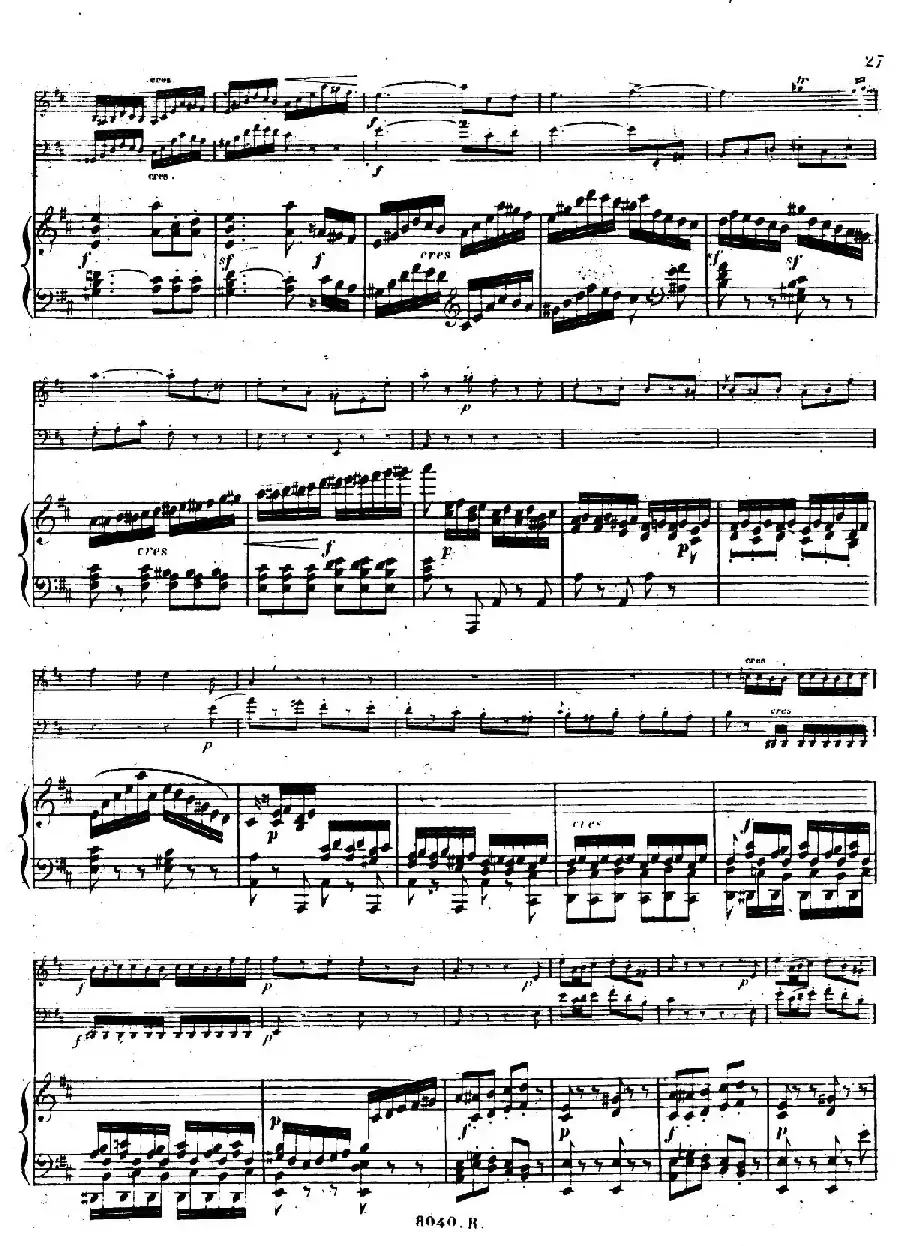 Piano Trio No.1 in d Minor Op.49（d小调第一钢琴三重奏·第三乐章）