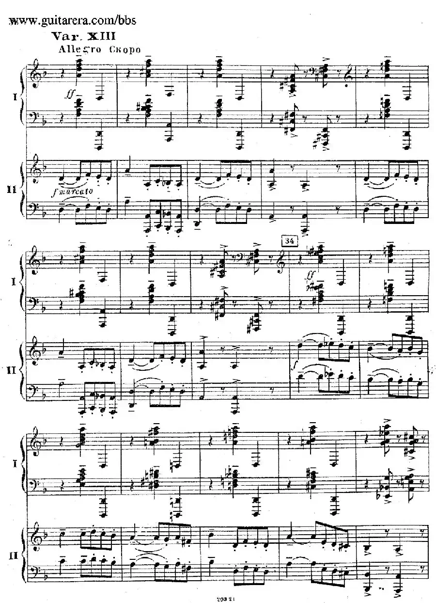 Rhapsody On A Theme Of Paganini Op.43（帕格尼尼主题狂想曲·双钢琴）（P21——40）